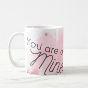 Cute pink colour and text for love . coffee mug