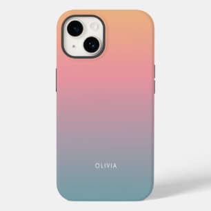 Cute Pink Colourful Ombre iPhone 14 Case