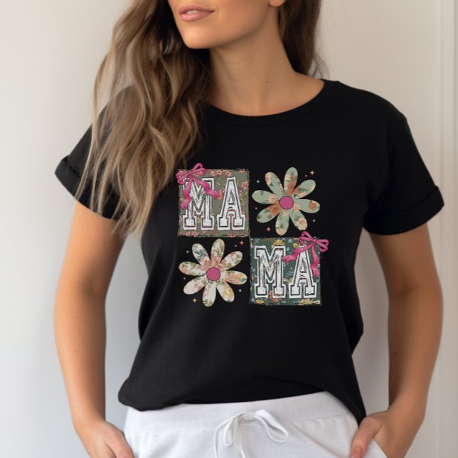 Cute Pink Coquette Bow Mum T-Shirt (Creator Uploaded)