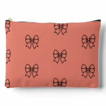 Cute Pink Coquette Bow Pattern Pencil Pouch Case
