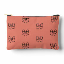 Cute Pink Coquette Bow Pattern Pencil Pouch Case