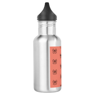 Cute Pink Coquette Bow Pattern Water Bottle