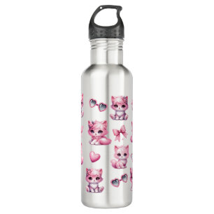 Cute Pink Coquette Bows Aesthetic  710 Ml Water Bottle
