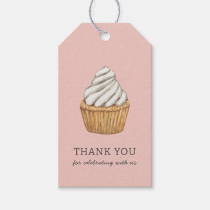 Cute Pink Cupcake Thank You Gift Tags
