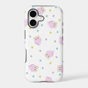 Cute pink cupcakes pattern