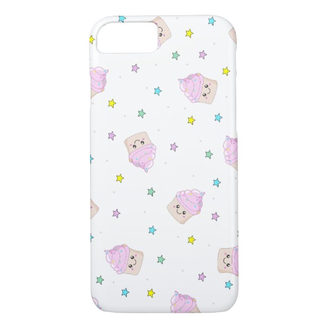 Cute pink cupcakes pattern Case-Mate iPhone case (Back)