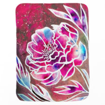   Cute Pink Dahlia Girly Pretty Floral Watercolor 