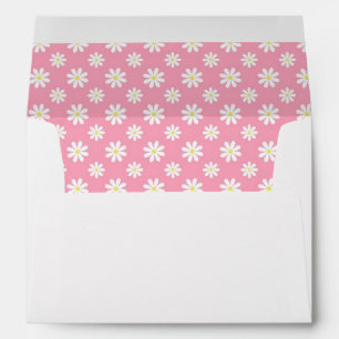 Cute Pink Daisy Pattern Envelopes