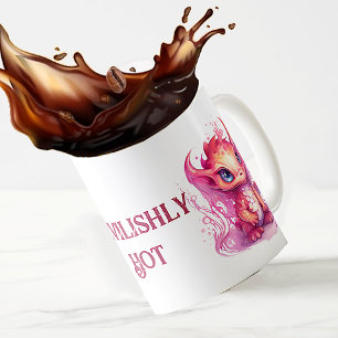 Cute Pink Devil Dragon Coffee Mug