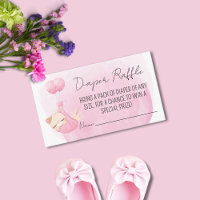 Cute pink Diaper raffle kitty for baby girl Shower