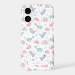 Cute Pink Dinosaur Pattern Girls