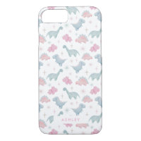 Cute Pink Dinosaur Pattern Girls