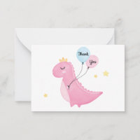 Cute Pink Dinosaur Thank You