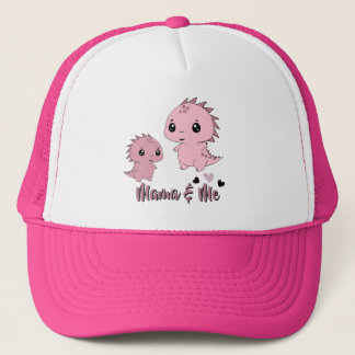 Cute Pink Dinosaur Trucker Hat
