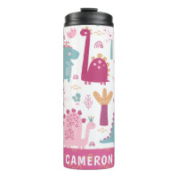 Cute Pink Dinosaurs Personalised