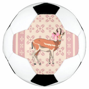 Cute Pink Doe-patterned Christmas  Football
