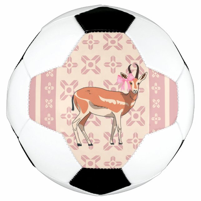 Cute Pink Doe-patterned Christmas  Football (Front)