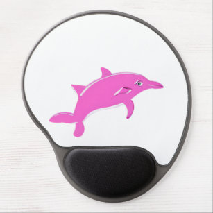Cute Pink Dolphin Gel Mouse Mat