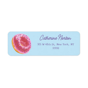 Cute Pink Doughnut Baby Shower Address
