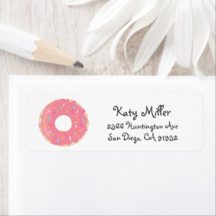 Cute Pink Doughnut Girls Address