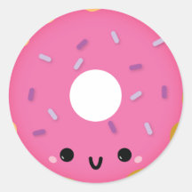 Cute Pink Doughnut Sticker