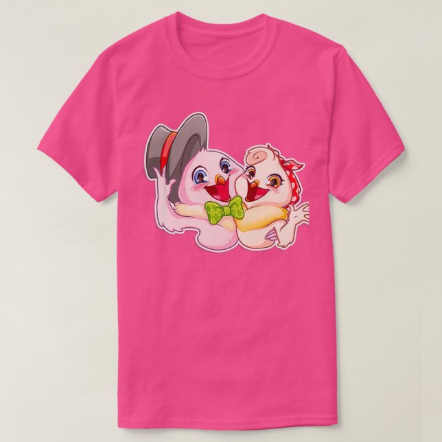 Cute pink doves T-Shirt (Design Front)