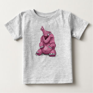 Cute Pink Elephant Baby T-Shirt