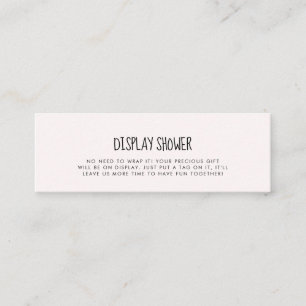 Cute pink elephant Display shower card insert