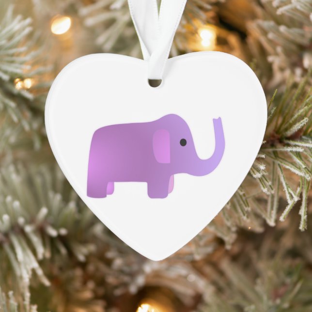Cute Pink Elephant Ornament (Tree)