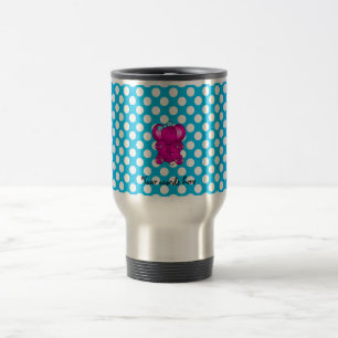 Cute pink elephant travel mug