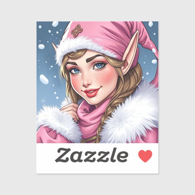Cute Pink Elf Christmas (Sheet)