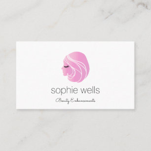 Cute Pink EyeLash Beauty Girl Business Card