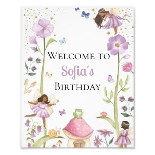 Cute Pink fairy Coquette first birthday Photo Print