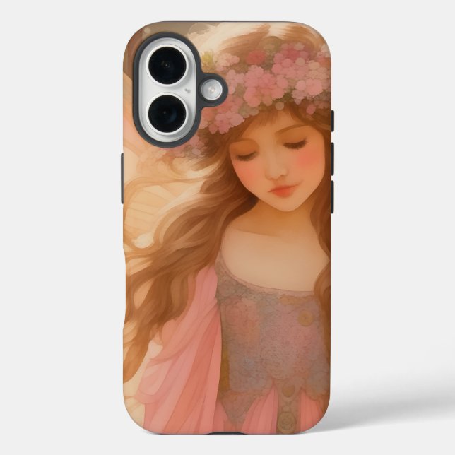 Cute Pink Fairy Fantasy Painting Case-Mate iPhone Case (Back)