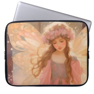 Cute Pink Fairy Fantasy Painting Laptop Sleeve