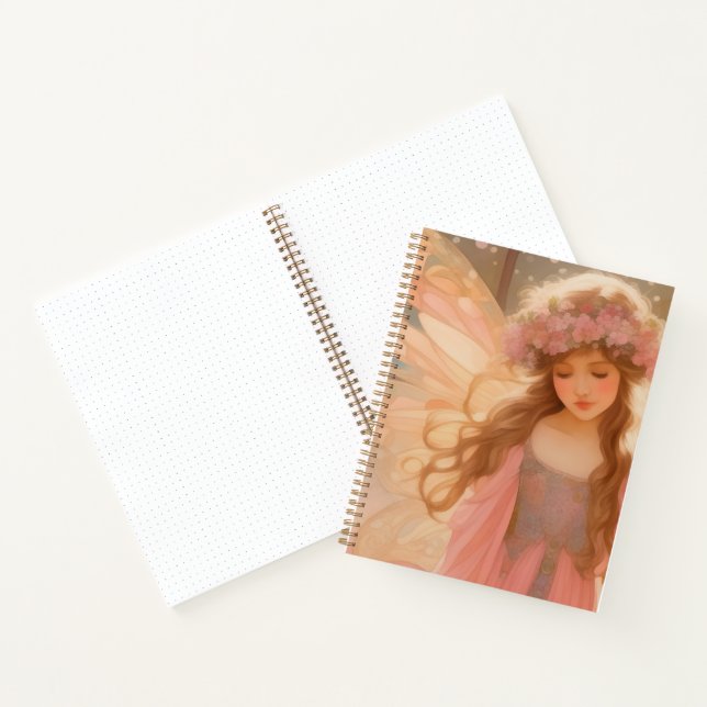 Cute Pink Fairy Fantasy Painting Notebook (Inside)