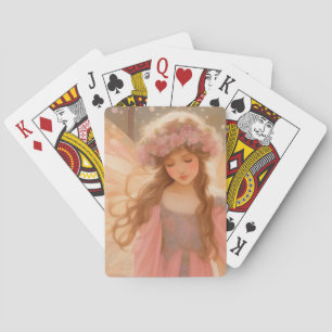 Cute Pink Fairy Fantasy Painting Playing Cards