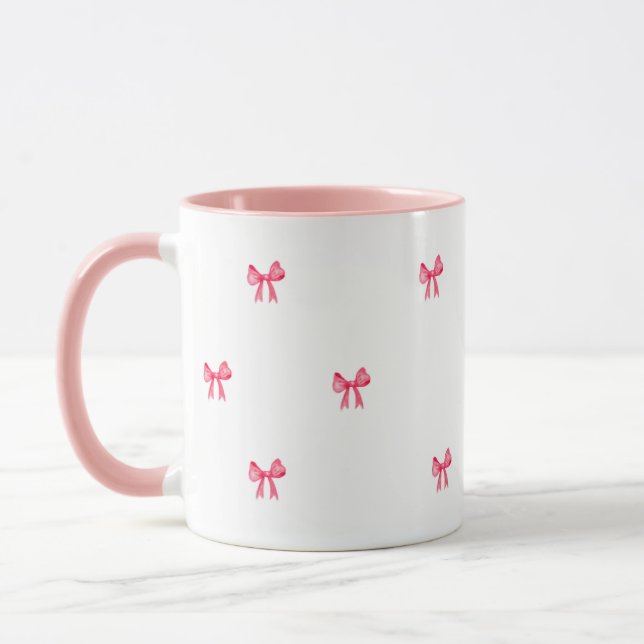 Cute Pink Feminine Coffee Cup (Left)