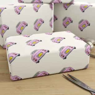 Cute Pink Figaro Car Figarations Wrapping Paper