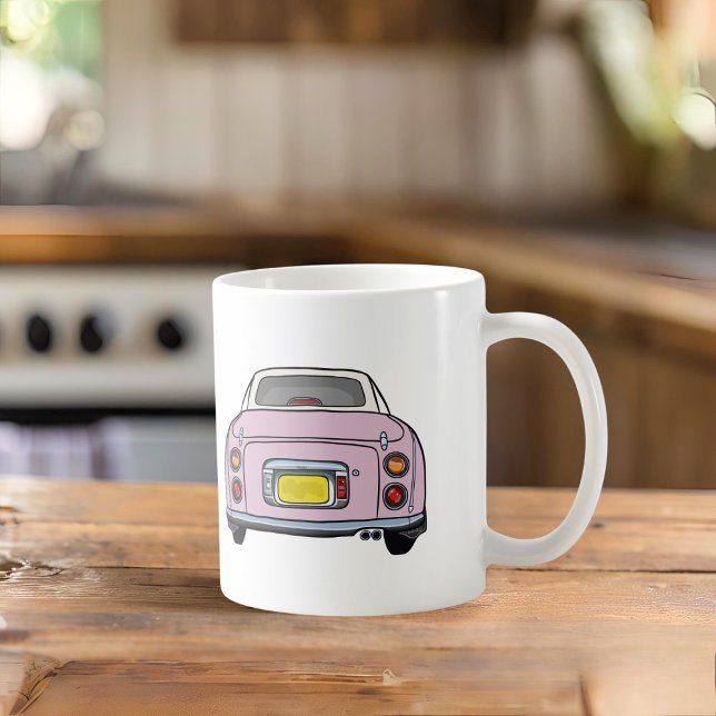 Cute Pink Figaro Car Name Figarations Coffee Mug (Cute pink figaro car coffee mug with space for your name or your pink figgy)