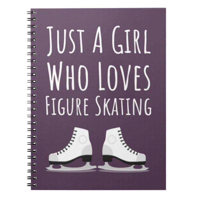 Cute Pink Figure Skating Gifts For Girls For Kids  Notebook (Front)