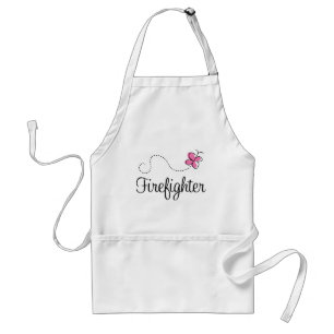 Cute Pink Firefighter Standard Apron