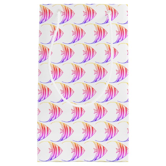 Cute Pink Fish Pattern Small Gift Bag (Front)