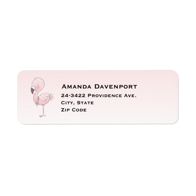 Cute Pink Flamingo Illustration (Front)