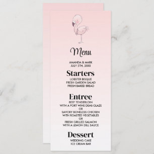 Cute Pink Flamingo Illustration Invitation