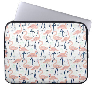 Cute pink flamingo laptop sleeve