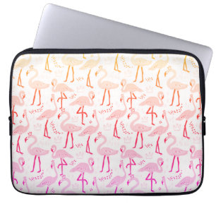 Cute pink flamingo laptop sleeve