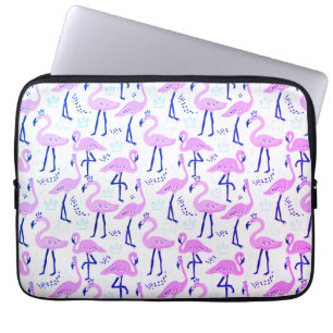 Cute pink flamingo laptop sleeve