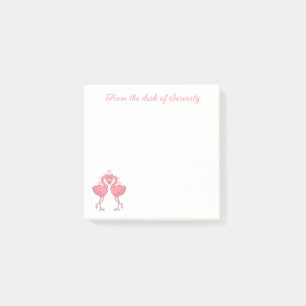 Cute Pink Flamingo Love Tropical Hawaiian Beach Post-it Notes