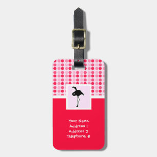 Cute Pink Flamingo Luggage Tag